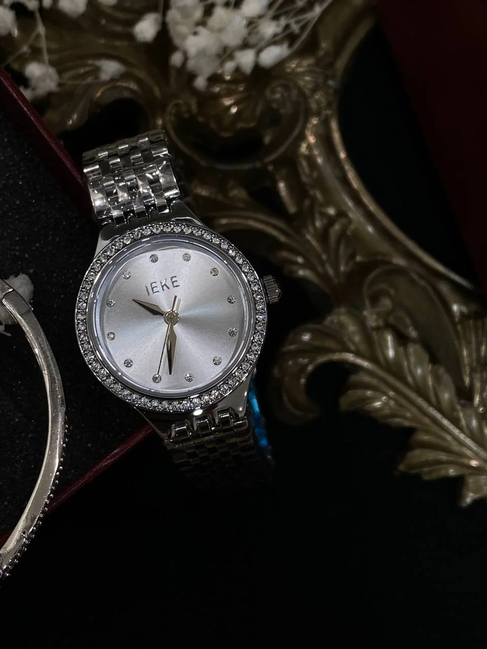 montre IEKE originale argent acier inoxydable avec boite