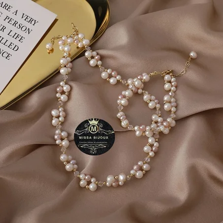 Parure en perle veretable joher hor