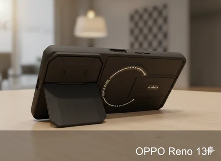 Magnetic Armor Stand Case for OPPO RENO 13F
