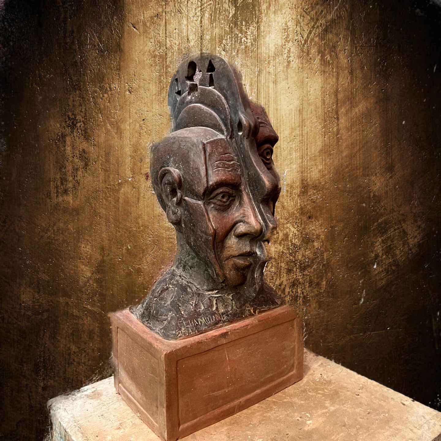 Tête homme découpée