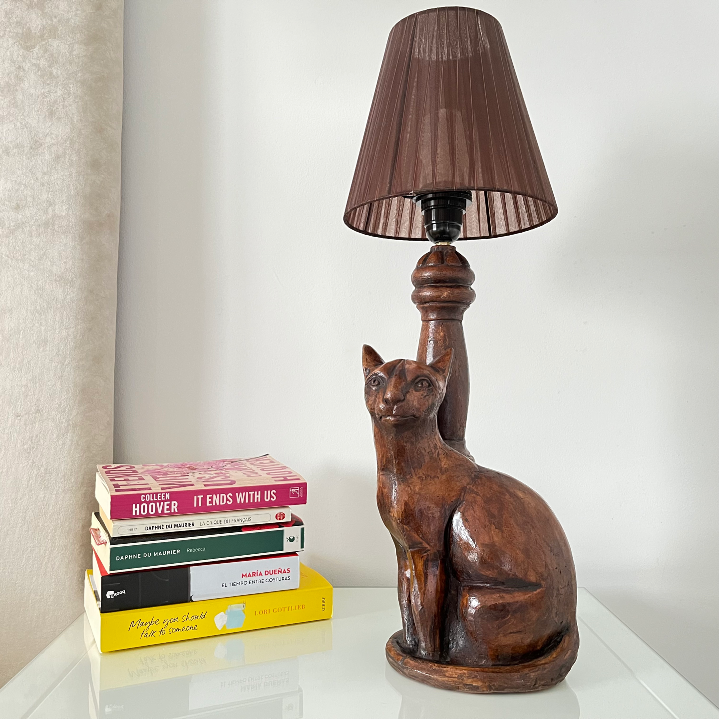 Sculpture Lampe Chat