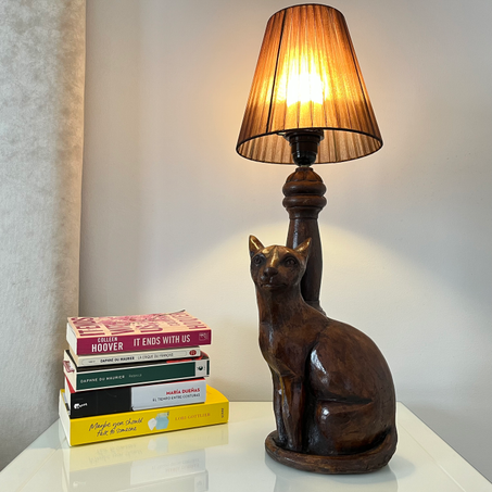 Sculpture Lampe Chat