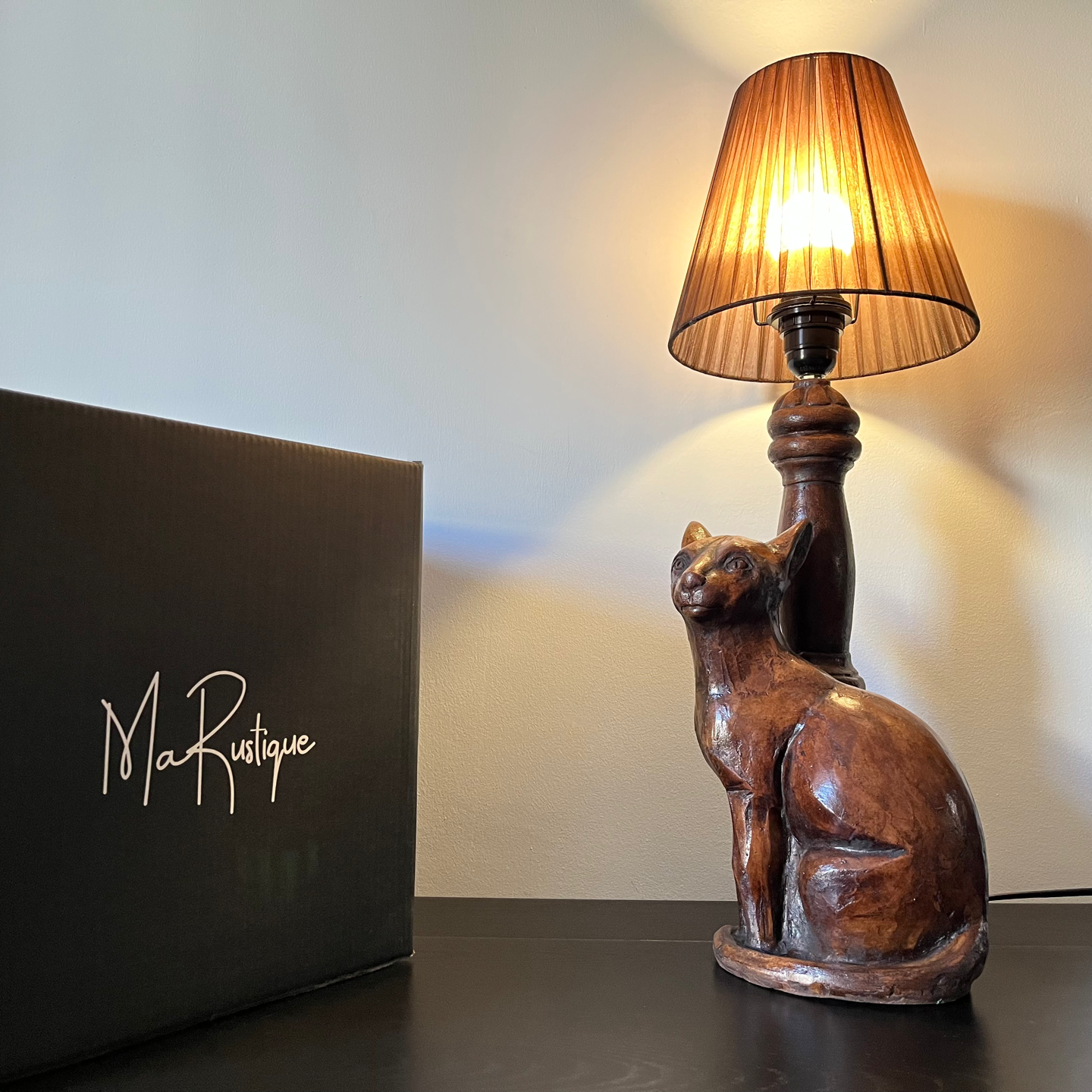 Sculpture Lampe Chat