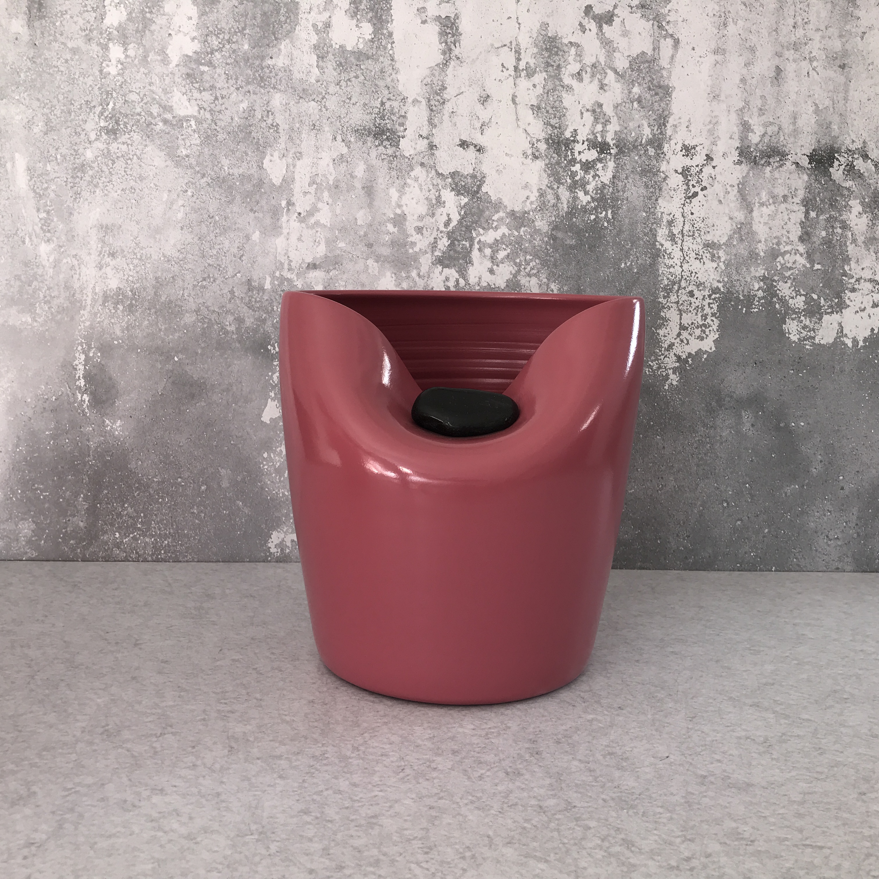 Vase avec pierre coloré