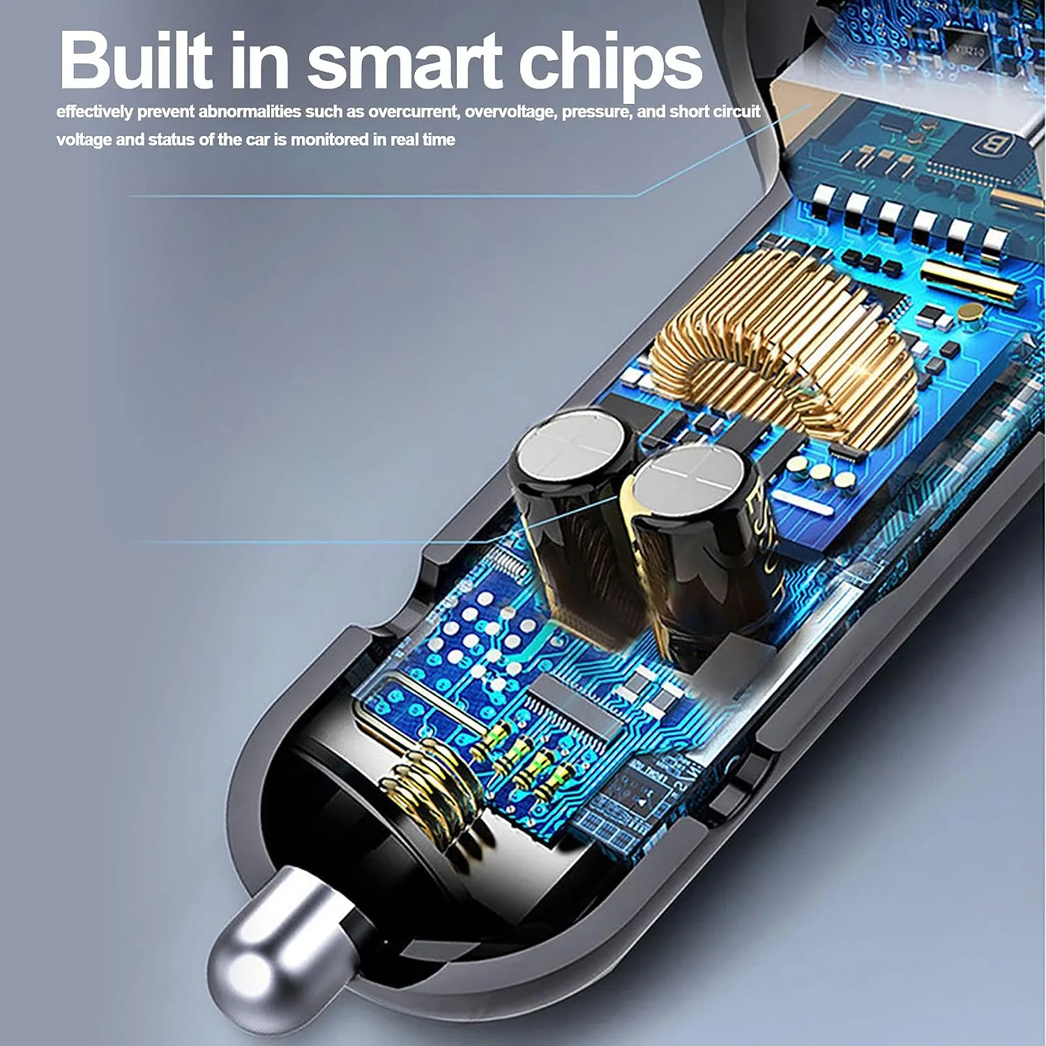 شاحن سيارة صغير USB – شحن سريع وآمن للهواتف | صندوق الغالية