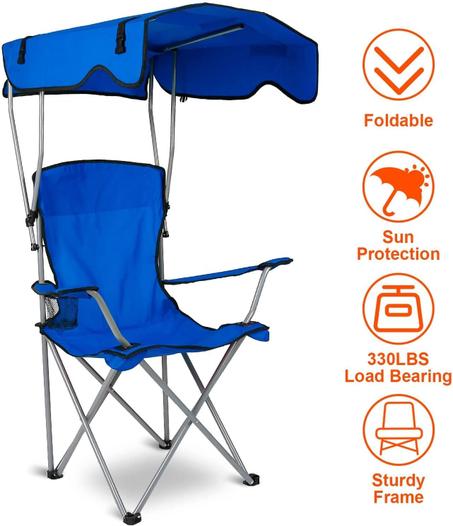 ✅كرسي للرحلات 🌊قابل للطي مع مظلة😍