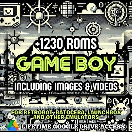 GAMEBOY ROMs Pack - 1230+ GAMEBOY Games for Emulators + Images, Videos & Manuals - Lifetime Google Drive Access