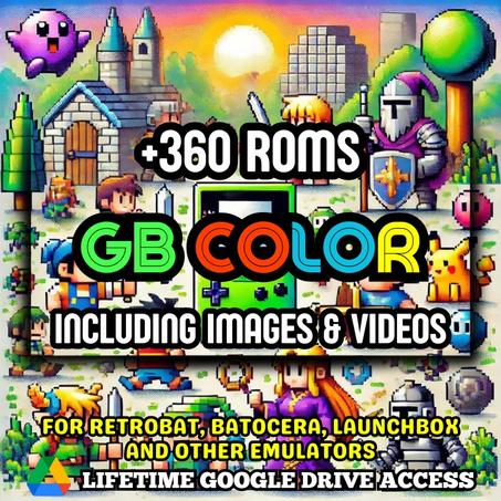 GAMEBOY COLOR ROMs Pack - 360+ GBC Games for Emulators + Images, Videos & Manuals - Lifetime Google Drive Access