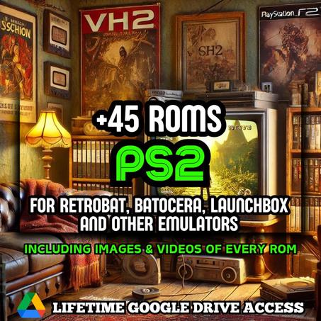 PS2 ROMs Pack - 45+ PS2 Games for Emulators + Images, Videos & Manuals - Lifetime Google Drive Access
