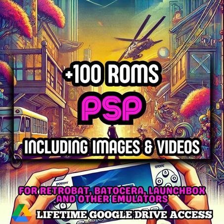 PSP ROMs Pack - 100+ PSP Games for Emulators + Images, Videos & Manuals - Lifetime Google Drive Access