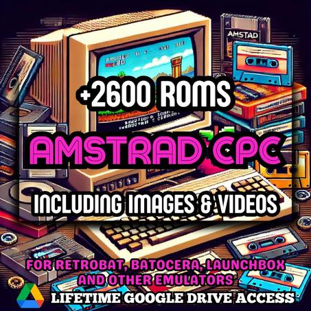 AMSTRAD CPC ROMs Pack - 2600+ AMSTRAD CPC Games for Emulators + Images, Videos & Manuals - Lifetime Google Drive Access
