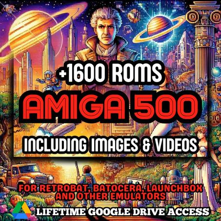 AMIGA 500 ROMs Pack - 1600+ AMIGA 500 Games for Emulators + Images, Videos & Manuals - Lifetime Google Drive Access