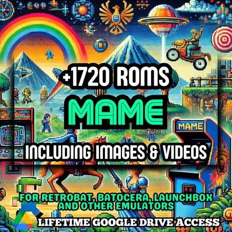 MAME ROMs Pack - 1720+ MAME Games for Emulators + Images, Videos & Manuals - Lifetime Google Drive Access