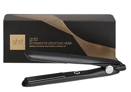 ghd - مكواة فرد الشعر ghd Gold - مكواة فرد احترافية - شعر أكثر نعومة، لامع بنسبة 65%، بدون حرارة مفرطة - مكواة فرد وتجعيد، تصميم مستدير - مثالية لجميع أنواع الشعر