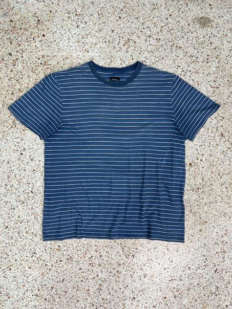 T-shirt à Rayures Bleues et Blanches