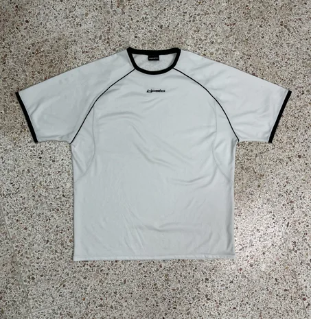 T-shirt Blanc avec Détails Noirs