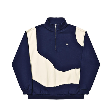 Helas Forma Quarter Zip | Navy & Beige