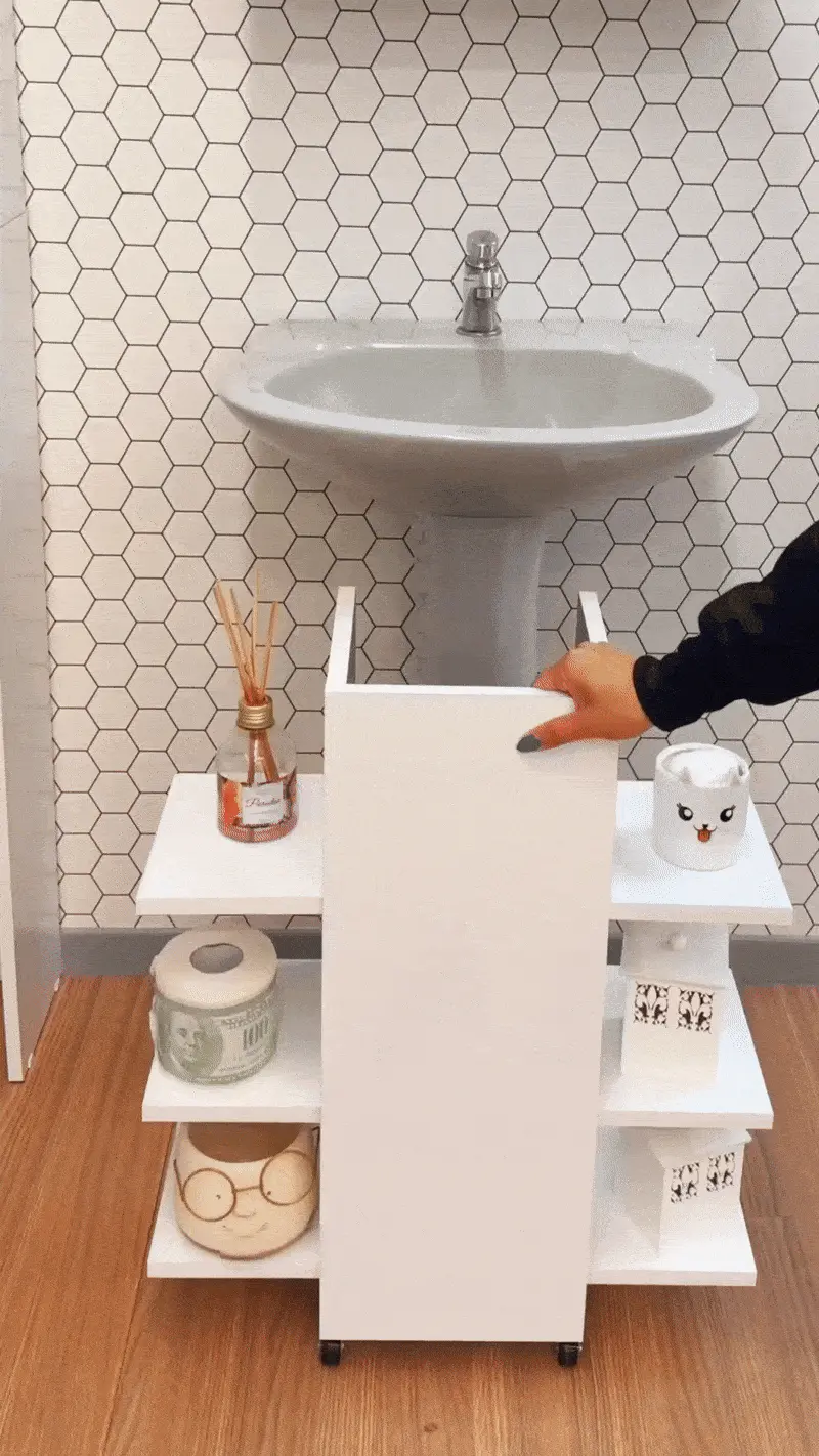 Étagère sous lavabo mobile T1