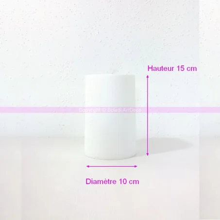 Lot 6 petits cylindres en polystyrène diam. 10 cm, haut. 15 cm, Colonne en Styropor blanc pour présentoir, de densité Pro