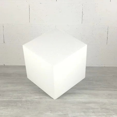 Cube en polystyrène 25 x 25 x 25 cm