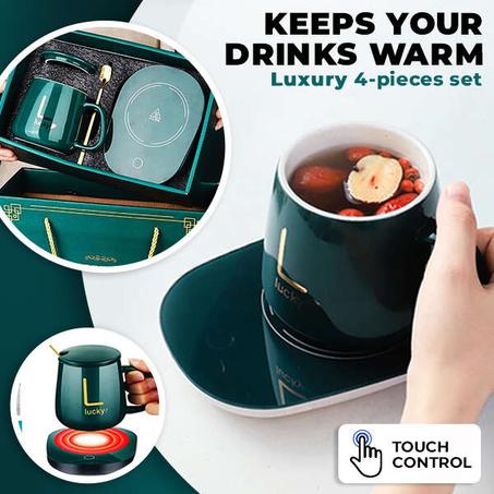 كوب تدفئة كهربائي مع قاعدة USB - يحافظ على مشروباتك ساخنة دائمًا