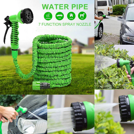 خرطوم ماء قابل للتمدد مع مسدس رش عالي الضغط