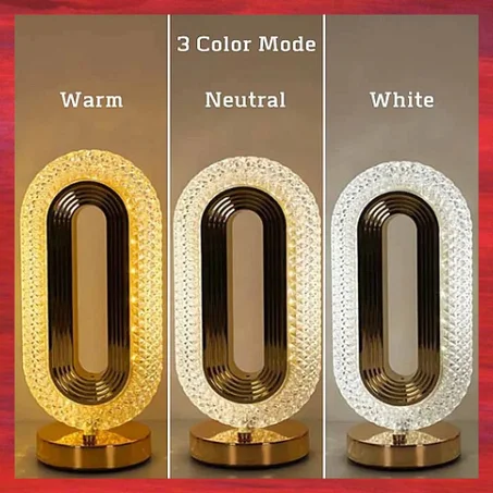 Crystal Led Table Lamp Stepless Dimming Usb Charging Touch Switch