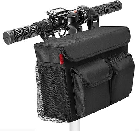 YOOFAN Bolsa para scooter de movilidad: práctica bolsa organizadora con bolsillo para laptop de 14 pulgadas y portavasos