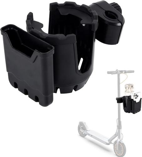 Soporte para vasos, accesorios para scooter eléctrico, accesorios antideslizantes para la mayoría de scooters, soporte para bebidas y teléfono 2 en 1 se fija a scooters y andadores, instalaci
