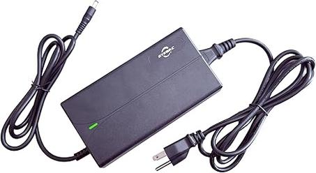 Syvrac Cargador de 54.6 V 2 A para baterías de litio de 48 V – E-Bike/Scooter/Hoverboard, certificado UL y FCC con enchufe de EE. UU., conector CC de 0.217 x 0.083 in, carga rápida y protecci