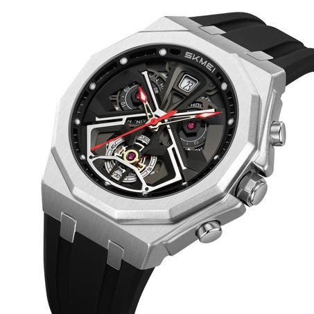 SKMEI 2432 nouveauté mode carré étanche noir Silicone