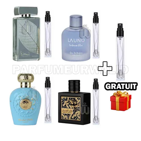 PACK SAYF DECANTES - NAJDIA INTENSE + LA UNO INTENSE BLUE + QAED AL FURSAN + OPULENT DUBAI + DECANTE GRATUIT