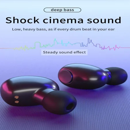 Headphone ÉCOUTEURS SANS FIL - TWS 5.0 - Noir - SiDoc-T8