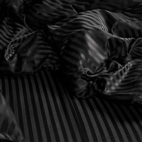 Ensemble House de couette en satin de coton 100% - luxe et confort noir