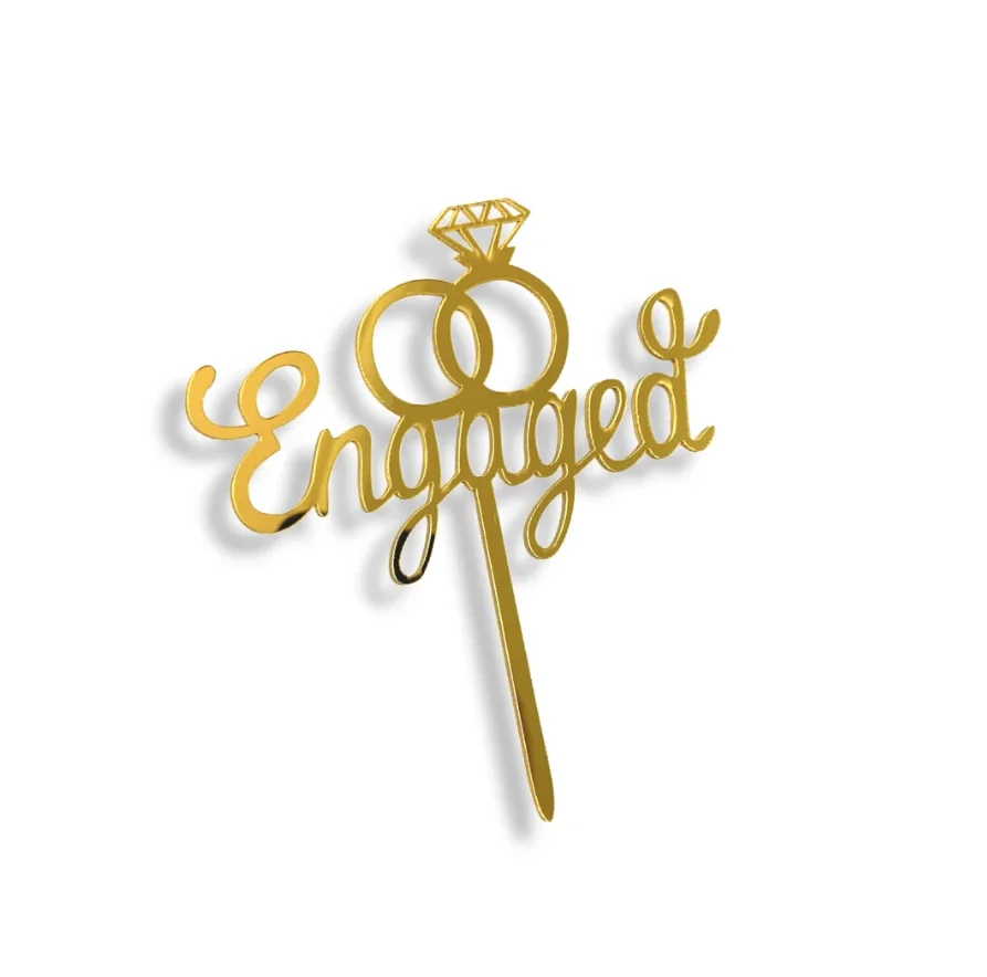 كيك طوبر بليكسيكلاص بتصميم "خاتم الخطوبة والقلب" - مثالي للأعراس والمناسبات الرومانسية