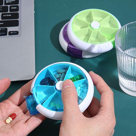 علبة الأقراص الدوارة الذكية: الحل المثالي لتنظيم أدويتك اليومية بأناقة وراحة