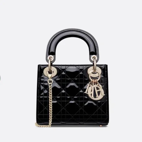 Sac Lady Dior Mini verni noir
