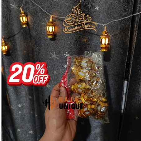 10 فوانيس مضيءة بطول 1 متر  لتزيين الصالون في رمضان  توصيل مجاني