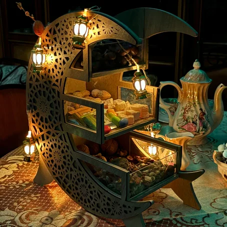 هلال رمضان  للحلويات والتمر+10فوانيس مجانية توصيل الى مكتب التوصيل مجاني متخلص والوا حتى تشوف بعينك