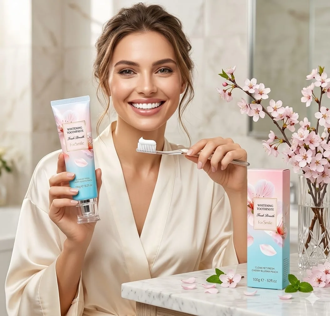 Whitening Toothpaste معجون أسنان لتبييض الأسنان برائحة زهر الكرز
