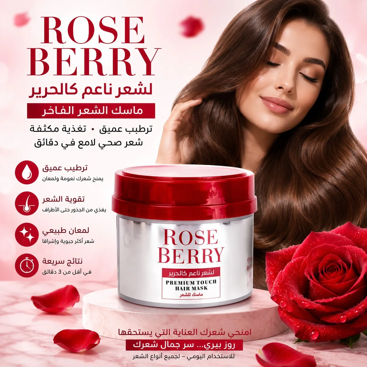 Masque capillaire - ROSE BERRYقناع للشعر