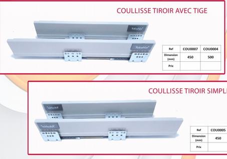 COULISSE TIROIR SIMPL hydraulique