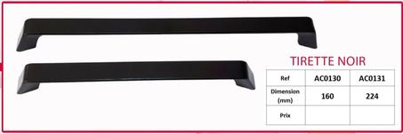 TIRETTE NOIRE DIMENSION MM 160-224