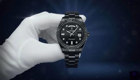 ROLEX BLACK  WATCH        ساعة رولكس سوداء
