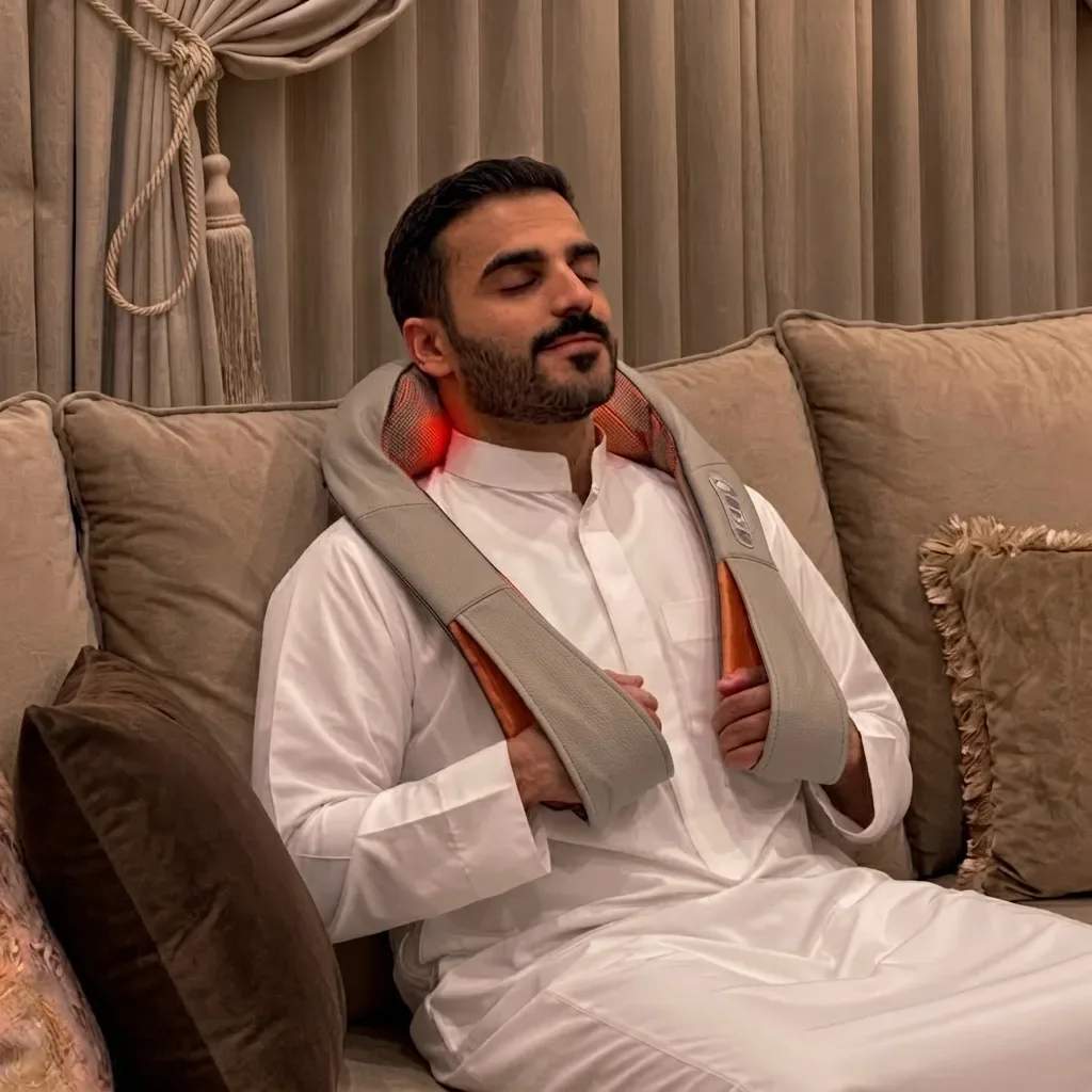 جهاز Relivo™ الذكي بتقنية 3D Shiatsu والحرارة المهدئة