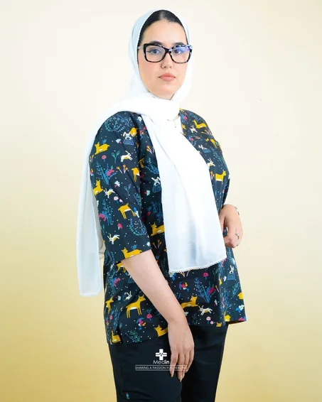 Tenue imprimée Femme 3/4  - Fawn rabbit