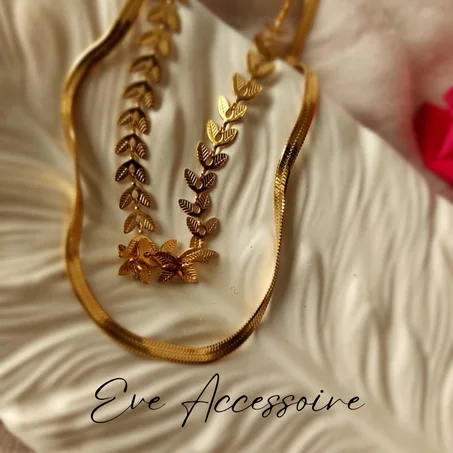 Collier Feuilles d'arbres DOUBLE