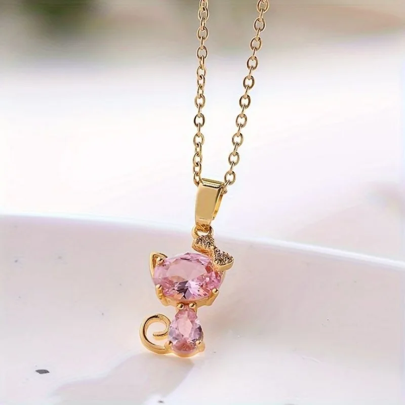 Collier Chat Rose