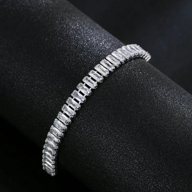 Bracelet Rivière en Baguette Argent