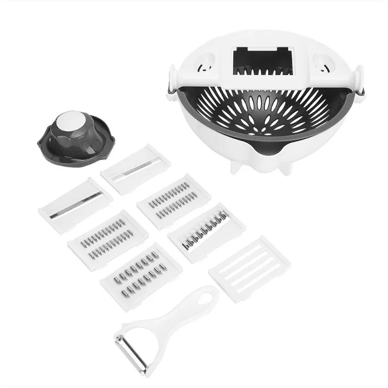 قطاعة خضراوات متعددة الوظائف 9 في 1 مع سلة تصفية